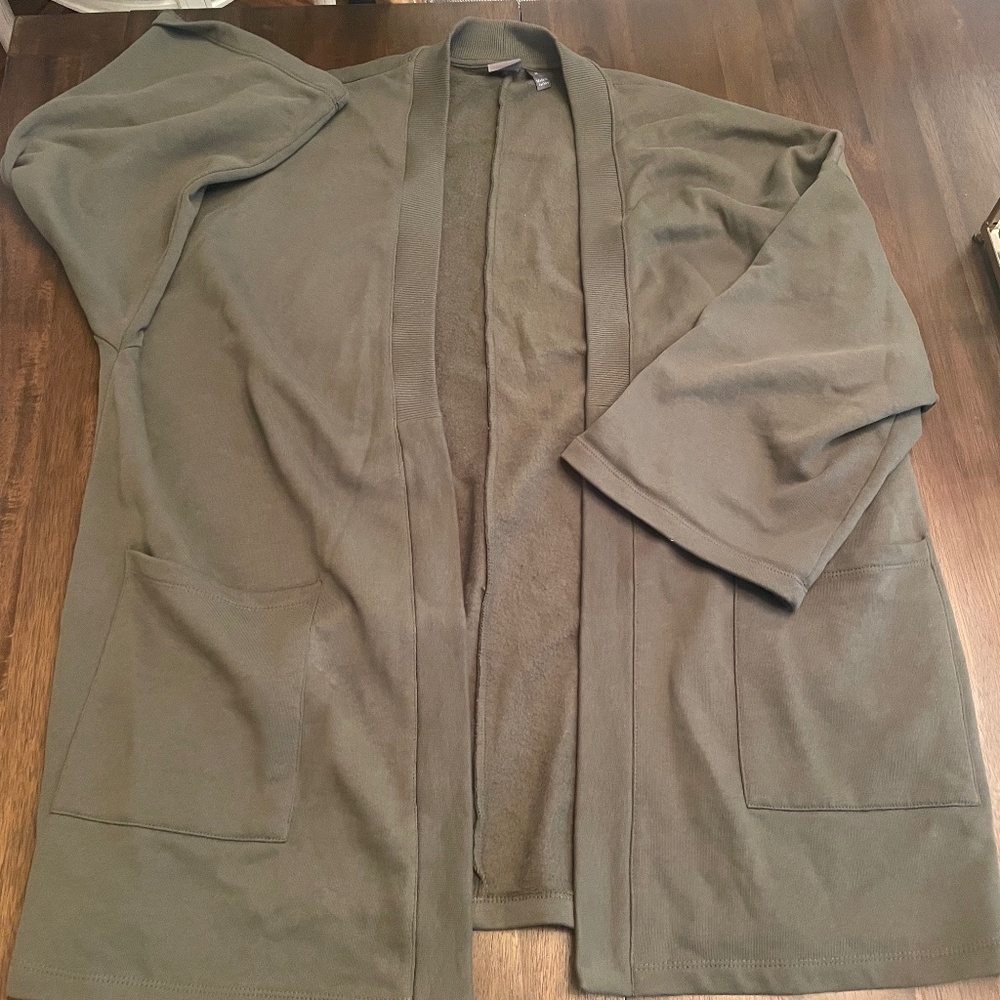 ASOS- dark grey open front sweater